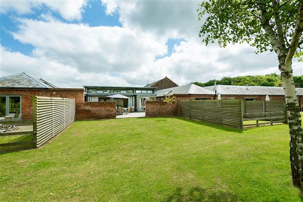 Spacious gardens at the Eco barn